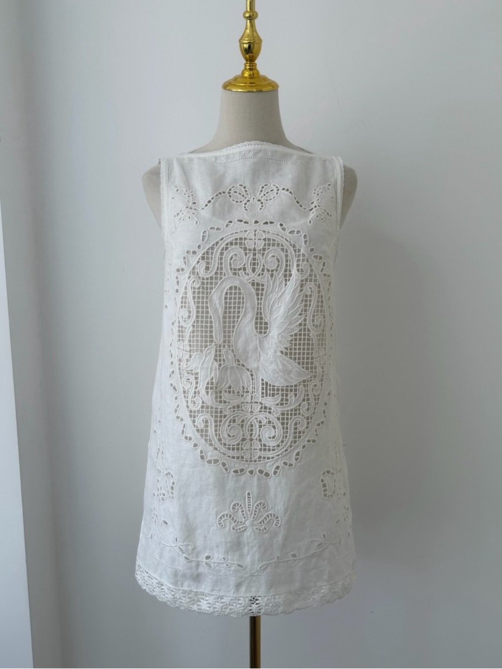 DÔEN Lucina Heirloom Mini Dress in Salt - Picture 8 of 13